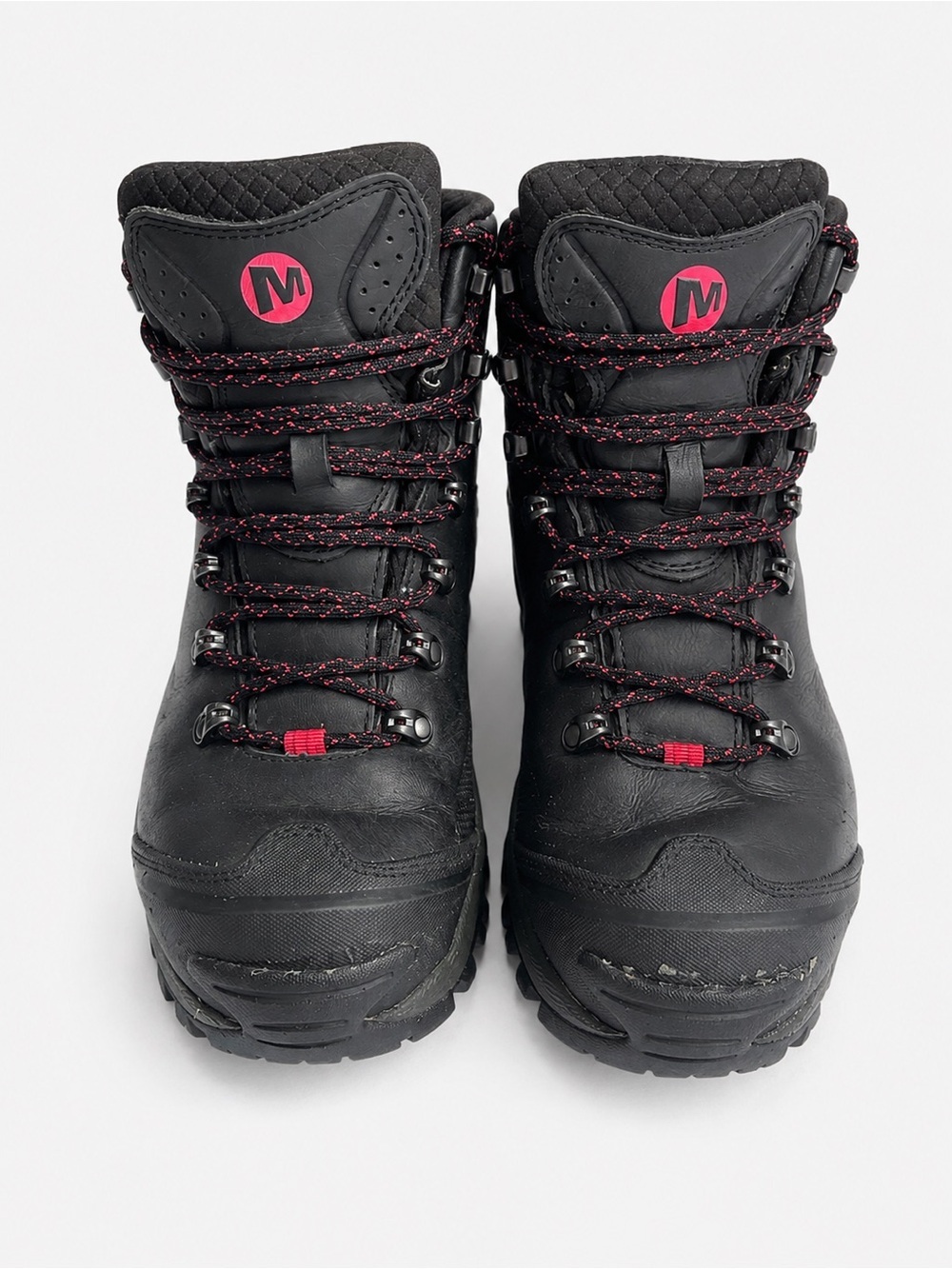 Merrell Black Pink Leather Gore-Tex Vibram Waterproof Hiking Boots Outdoor Boots